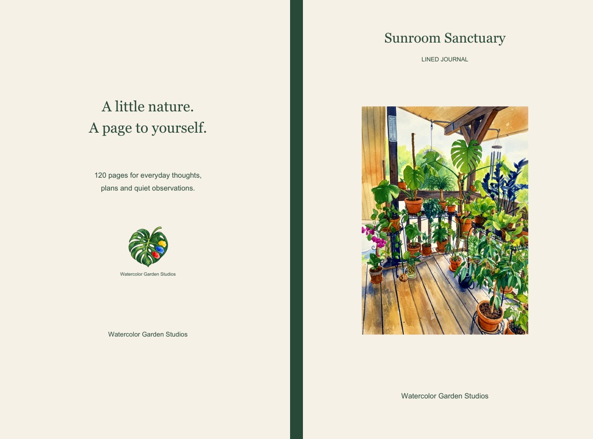 Sunroom Sanctuary Lined Journal