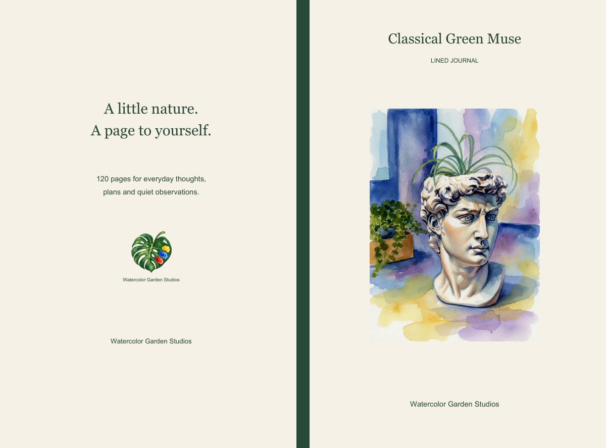 Classical Green Muse Lined Journal