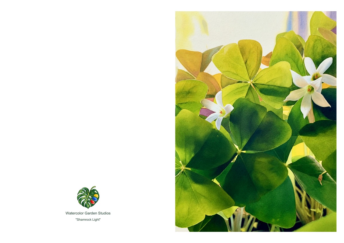 Shamrock Light — Printable Greeting Card