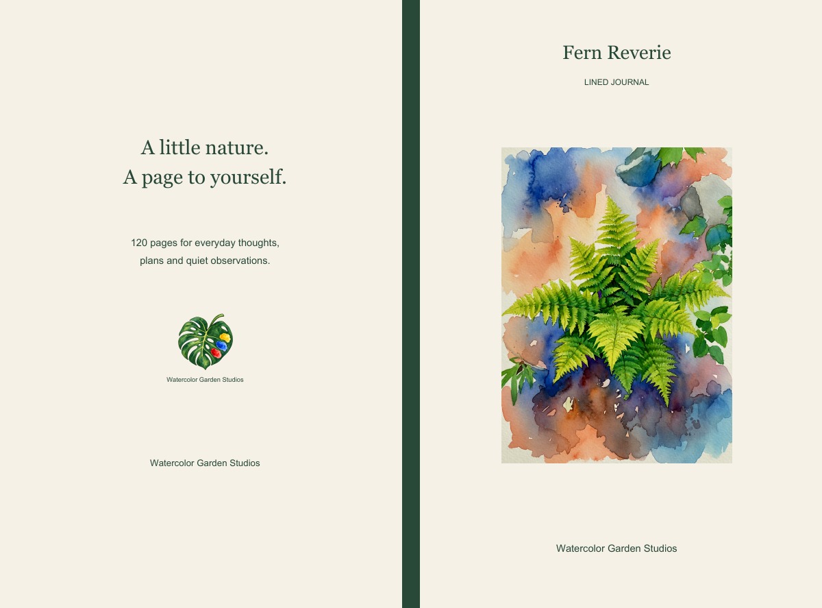 Fern Reverie Lined Journal