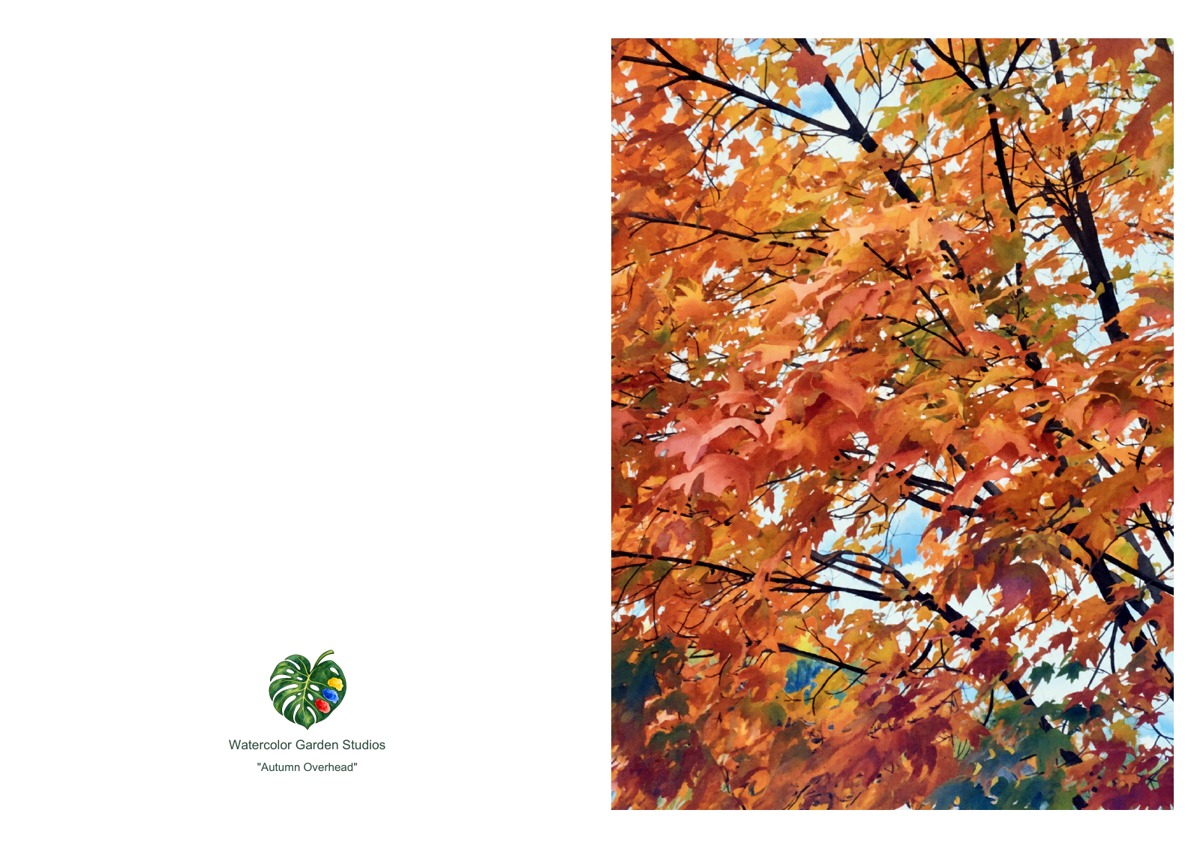 Autumn Overhead — Printable Greeting Card