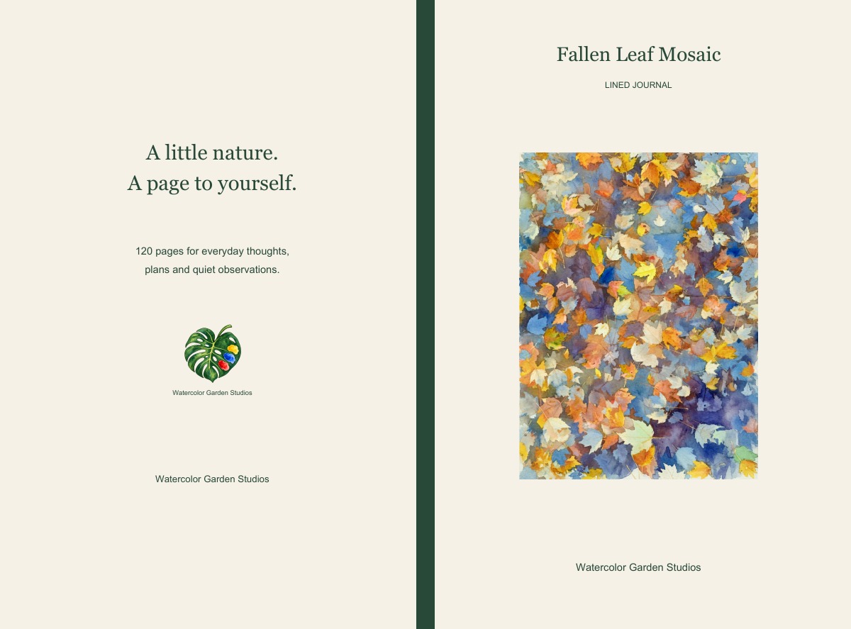 Fallen Leaf Mosaic Lined Journal