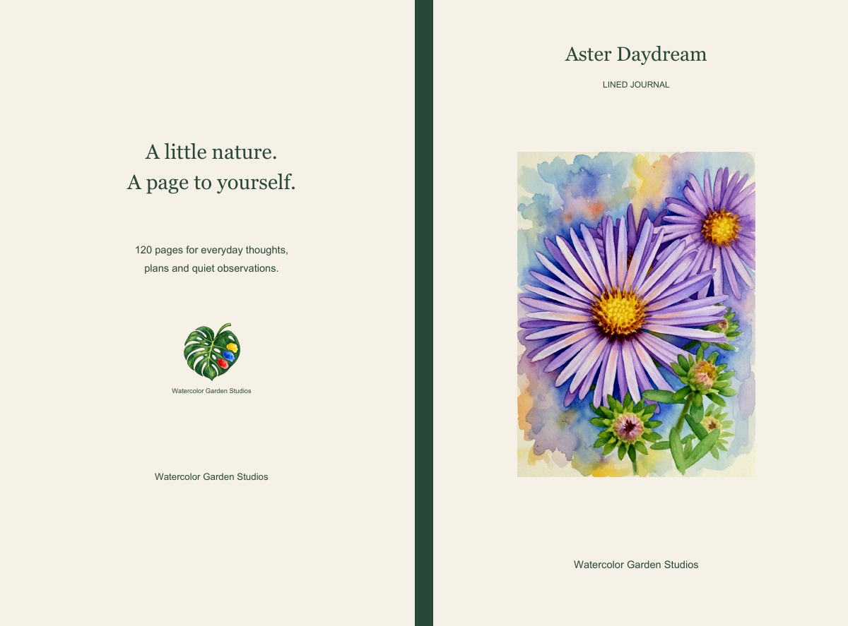 Aster Daydream Lined Journal
