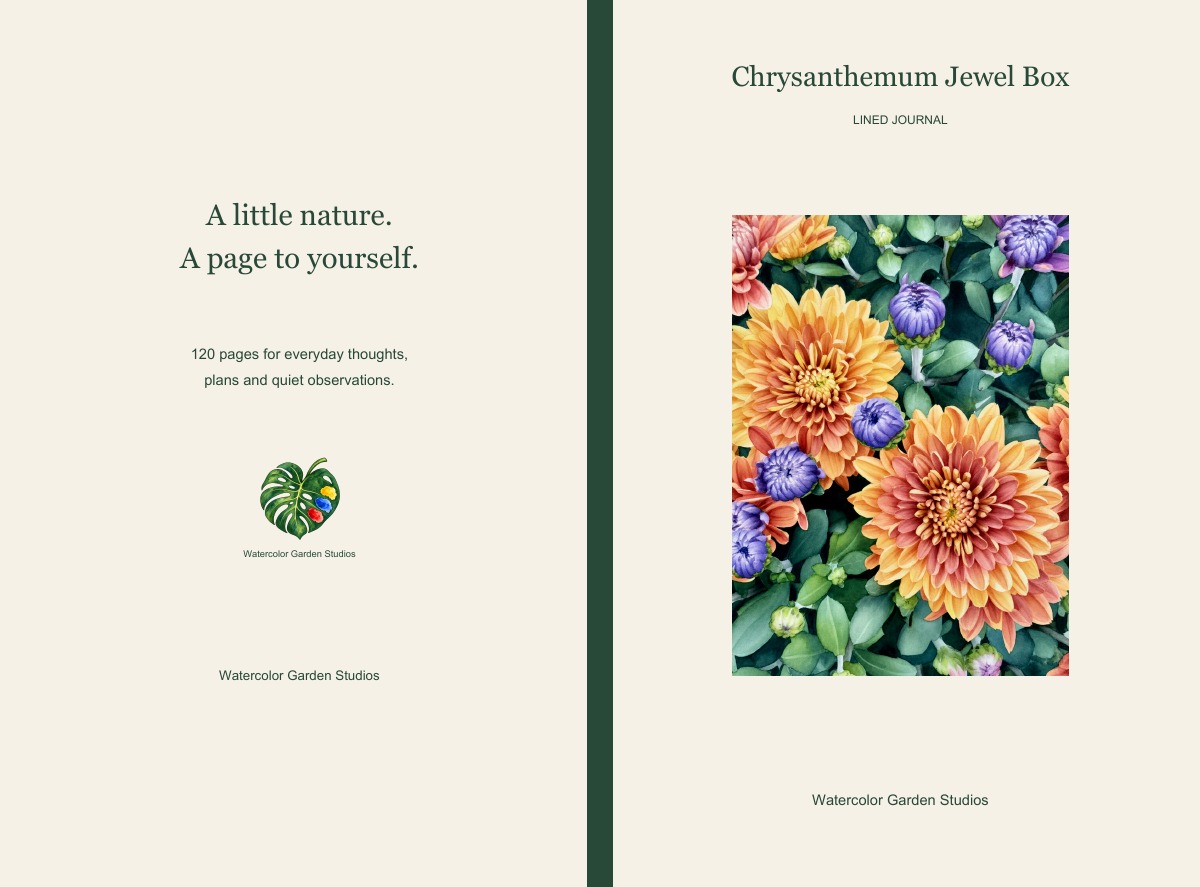Chrysanthemum Jewel Box Lined Journal