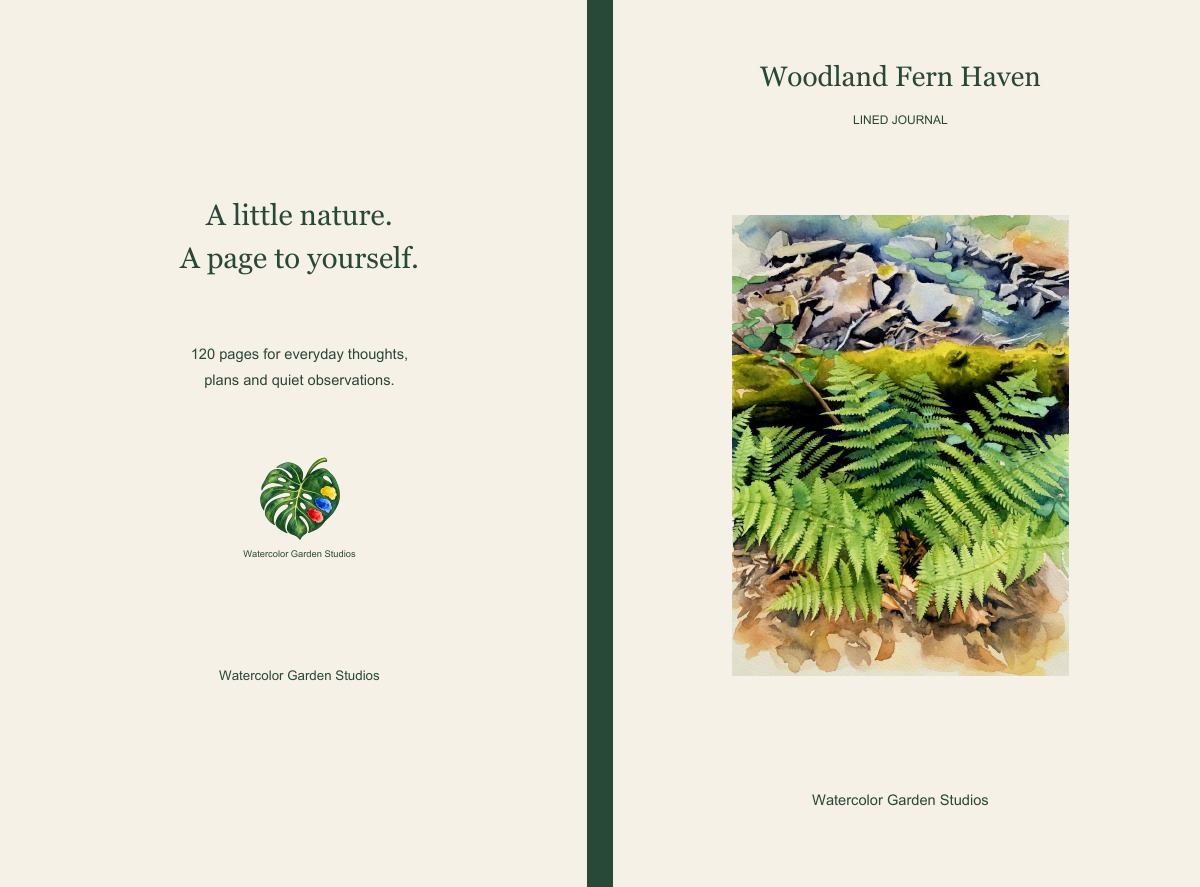Woodland Fern Haven Lined Journal