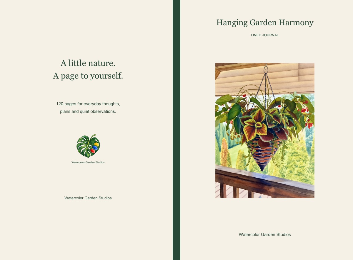 Hanging Garden Harmony Lined Journal