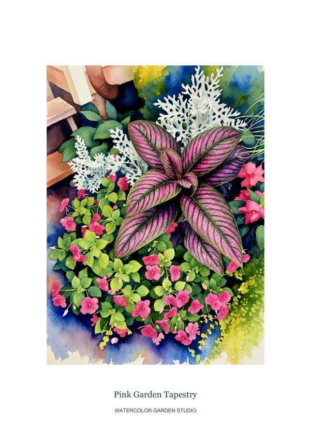 Pink Garden Tapestry