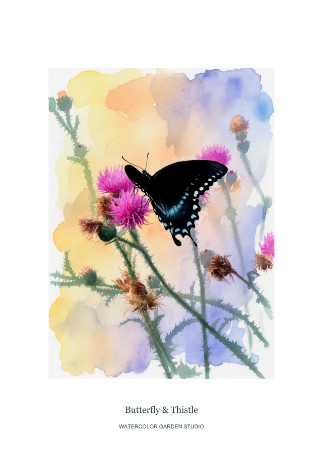 Butterfly and Thistle